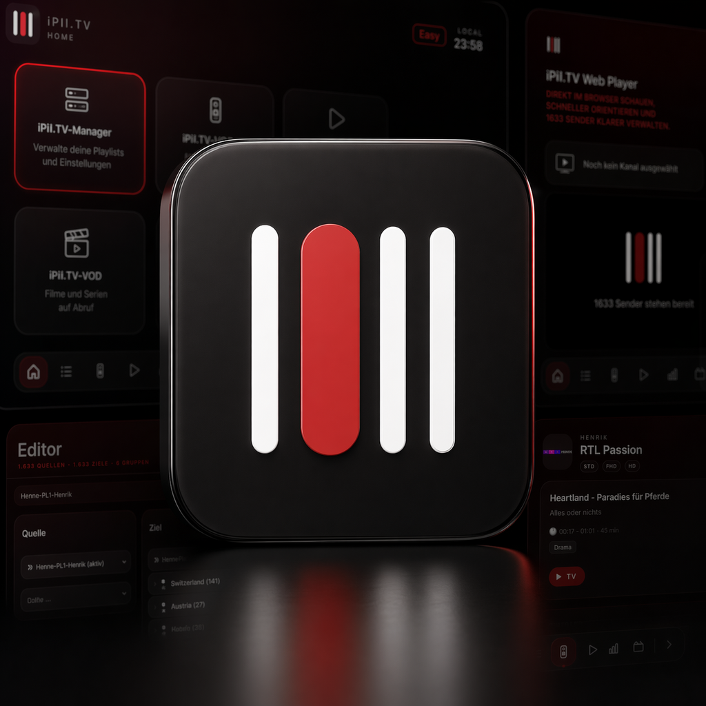 iPii.TV Brand Real Content — 4-Balken-System als Markenfläche