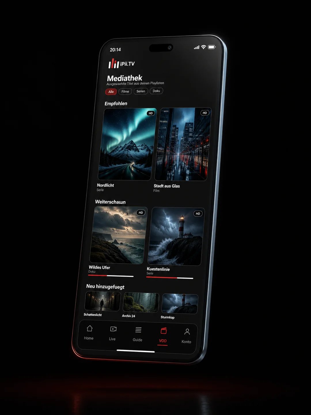 iPii.TV VOD — Mediathek aus deinen Quellen