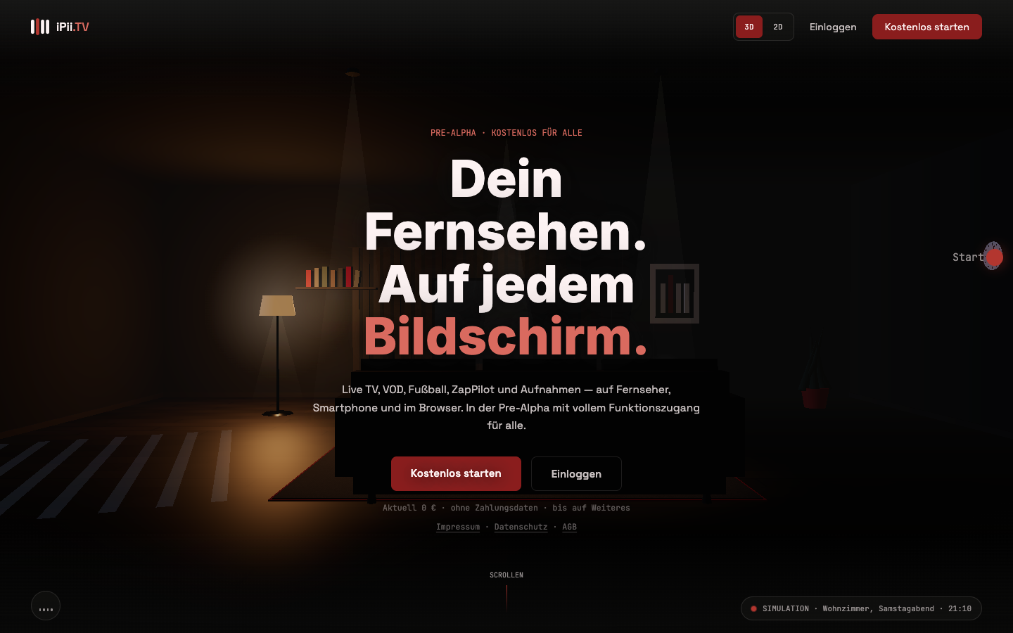 3D-Wohnzimmer der iPii.TV Tour